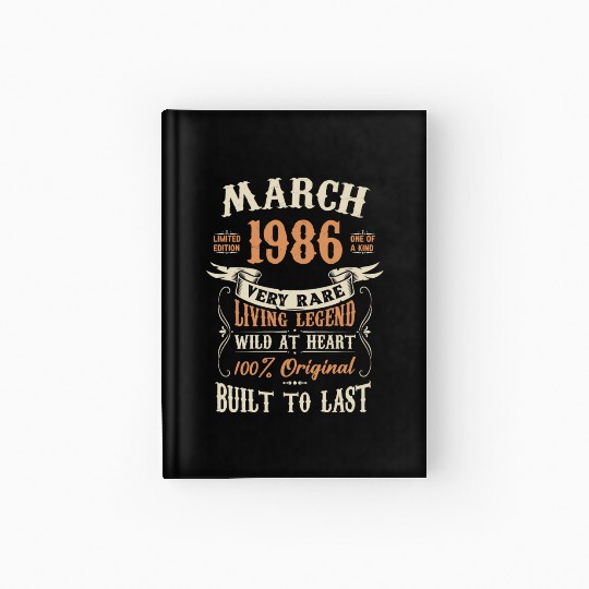 March 1986 Birthday Surprise Hardcover Journal