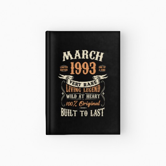 March 1993 Birthday Surprise Hardcover Journal
