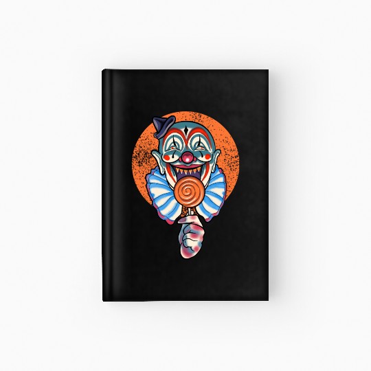 Horror Candy Corn Clown Hardcover Journal