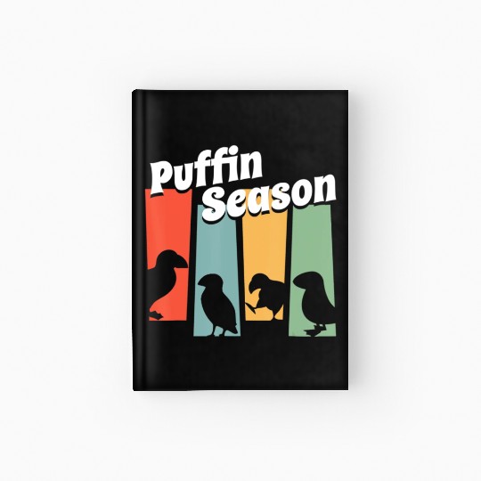 Funny Puffin Season Retro Vintage Puffin Lover Hardcover Journal