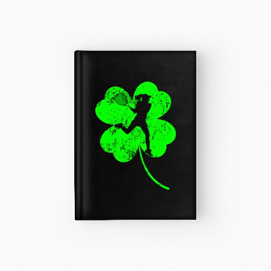 Women Tennis St. Patrick's day shamrock Hardcover Journal