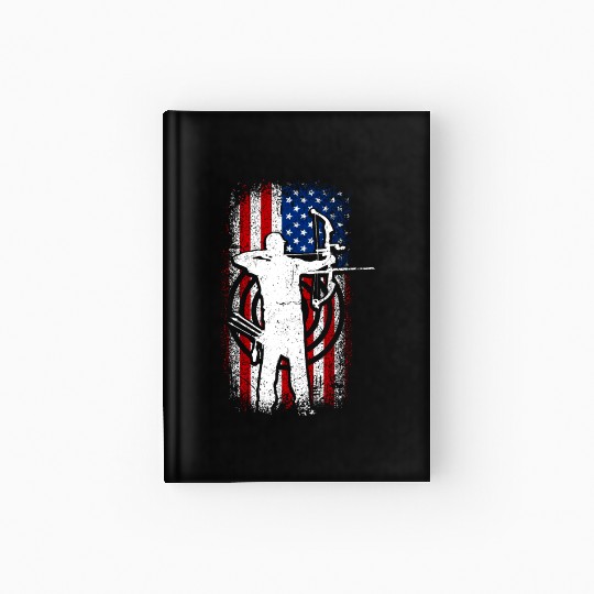 Usa Patriotic American flag 4th of July Archery Hardcover Journal