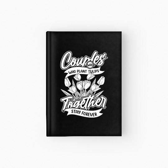 Tulip Gardening Couple Hardcover Journal