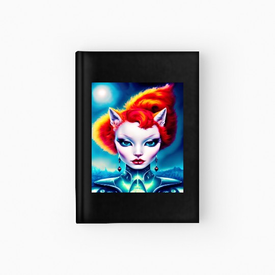 "Alien Cat Woman" Hardcover Journal