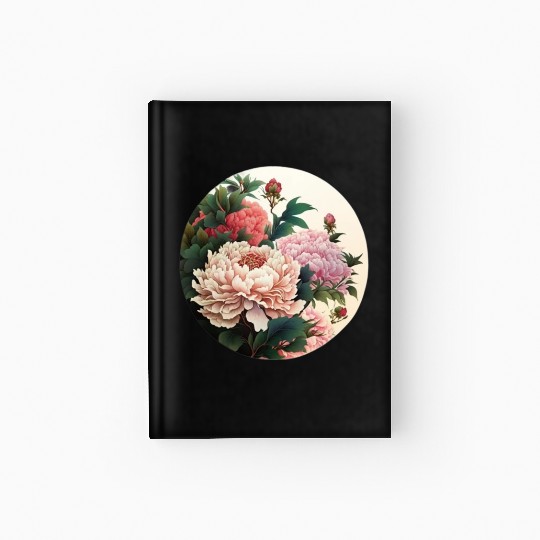 Peony flowers Hardcover Journal