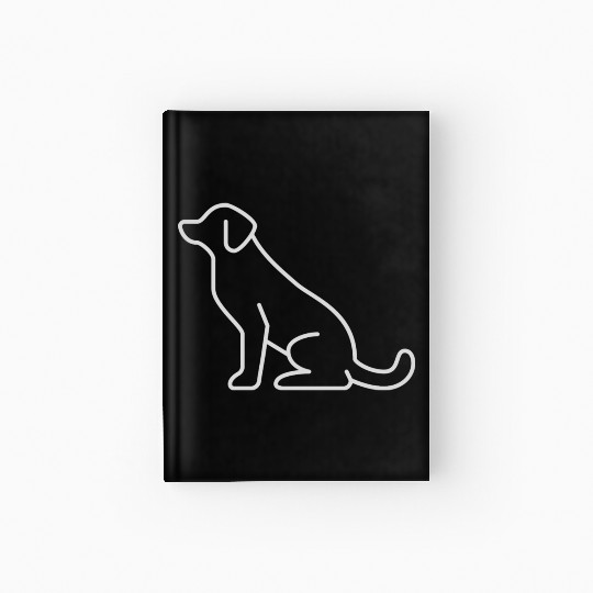Dog Logo Sign Labrador Retriever Dog Lover Hardcover Journal