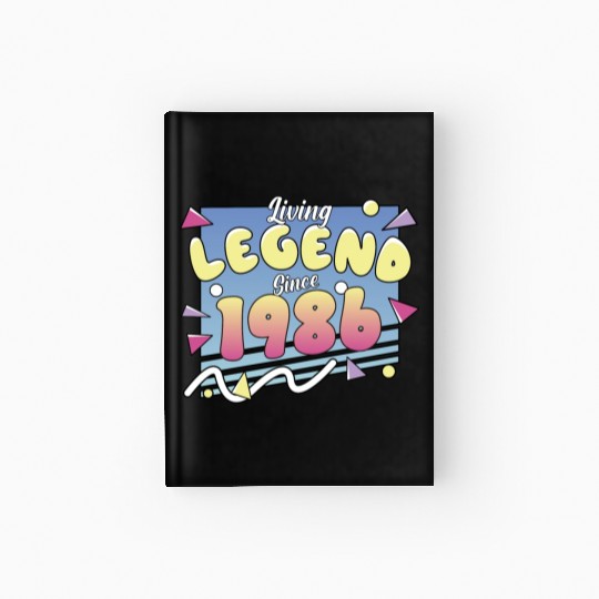 Living Legend Since 1986, 80s Themed Birthday Hardcover Journal