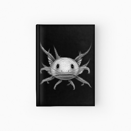 axolotl staring at you - original color Hardcover Journal