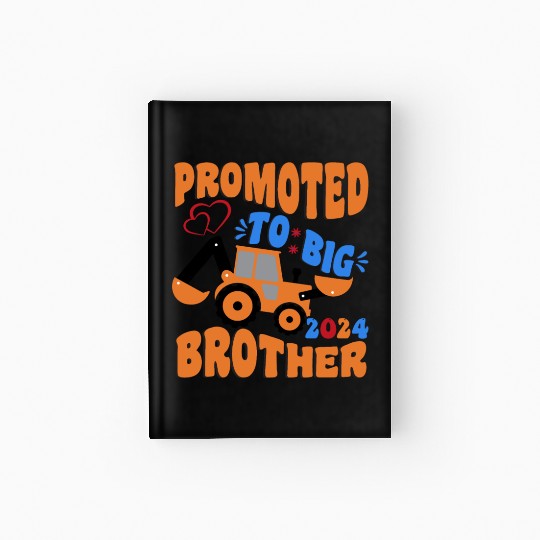 Promoted to Big Brother - New Baby Announcement Hardcover Journal