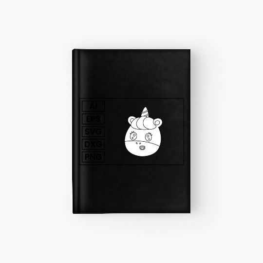 Unicorn Coloring Page Graphic Collection Hardcover Journal