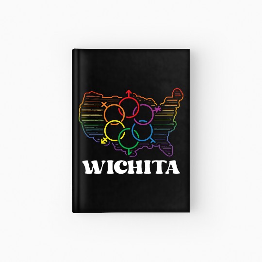 Wichita Pride Month Pride Flag LGBT Community LGBT Hardcover Journal
