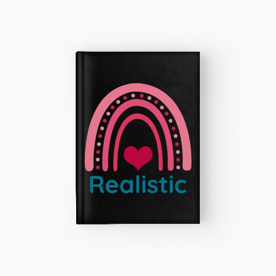 Realistic Viva Magenta Boho Rainbow Hardcover Journal