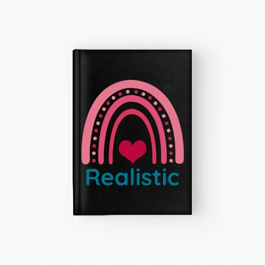 Realistic Viva Magenta Boho Rainbow Hardcover Journal