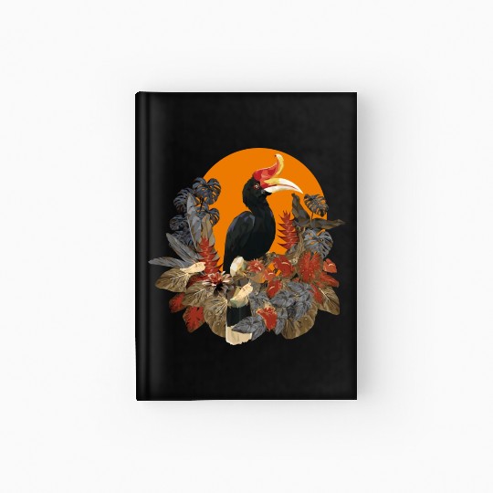 Low Polygonal Of Rhinoceros Hornbill Birds Hardcover Journal