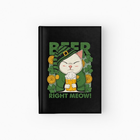Beer Right Meow Hardcover Journal