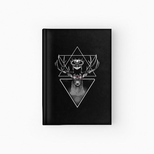Witch Eye Evil Deer Pentagram Satanic Witchcraft Hardcover Journal