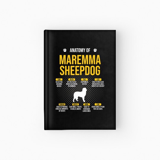 Anatomy Of Maremma Sheepdog Funny Dog Lover Gift Hardcover Journal