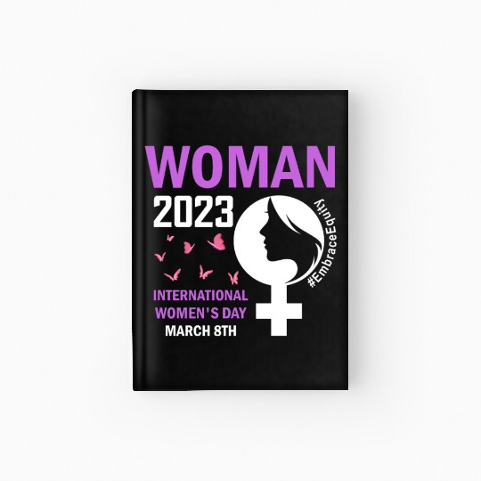 International Women's Day 2023 Embrace Equity Hardcover Journal
