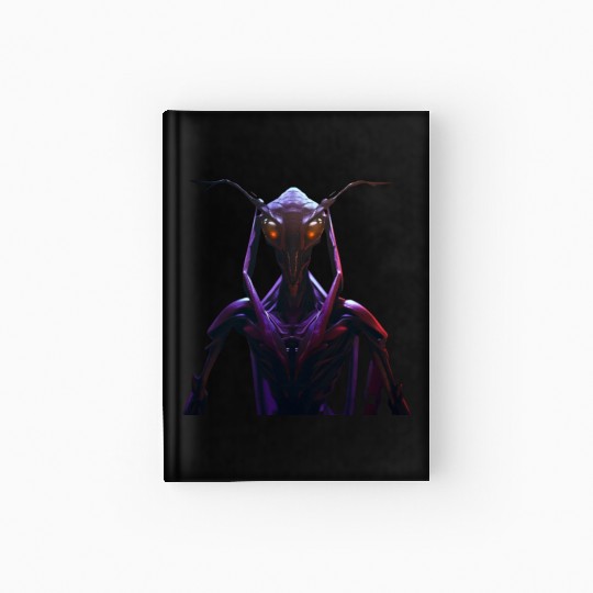 purple ferocious alien Hardcover Journal