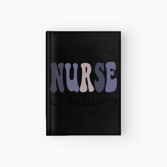 NICU Nurse Neonatal Baby Nurse Squad Purple Design Hardcover Journal
