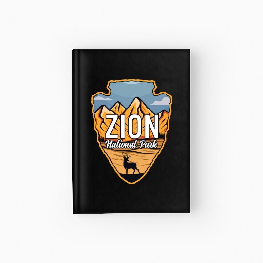 Zion US National Park Arrowhead Deer Mountains Hardcover Journal