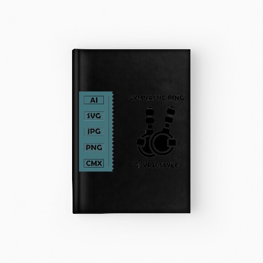 Gymnastic ring Vector Glyph Icon Hardcover Journal