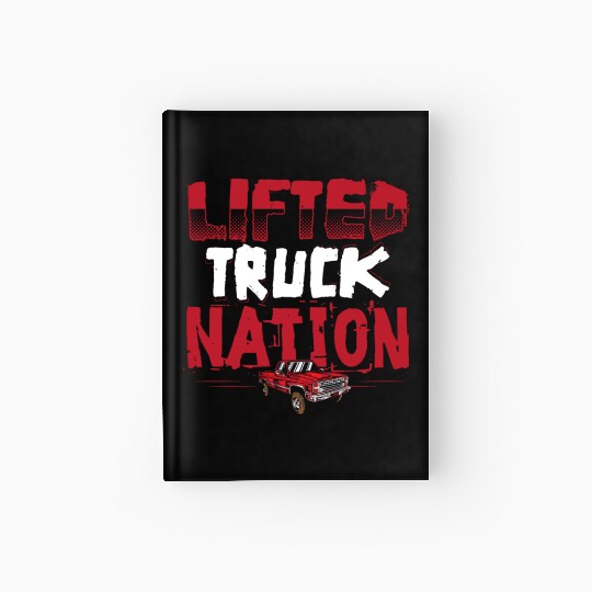 Lifted Truck Nation Pickup Truck Square Body Truck Hardcover Journal
