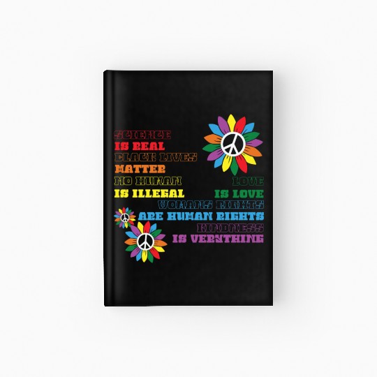 Distressed Science Is Real Black Hardcover Journal