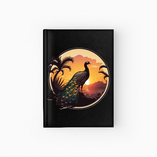 Peacock Sunrise: A Relaxing Journey into Serenity Hardcover Journal