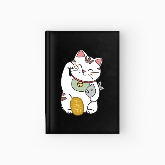 Lucky Cat Hardcover Journal