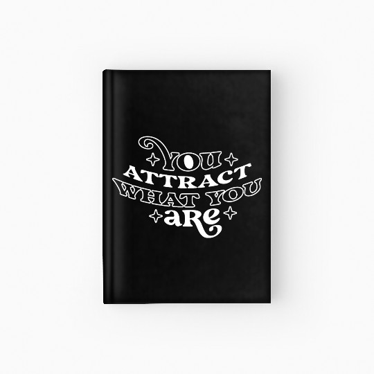 Law of Attraction Typography Manifest Quote Hardcover Journal