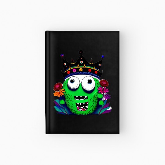 Monster Royalty A Green Beast with a Crown Hardcover Journal