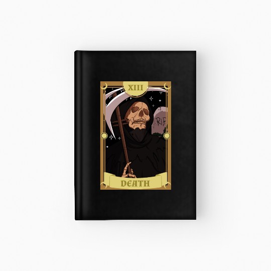 Anime Tarot Card Death Grim Reaper Occult Gothic W Hardcover Journal