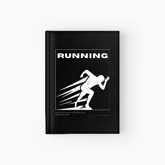 RUNNING GRAPHICS PRINTED Hardcover Journal