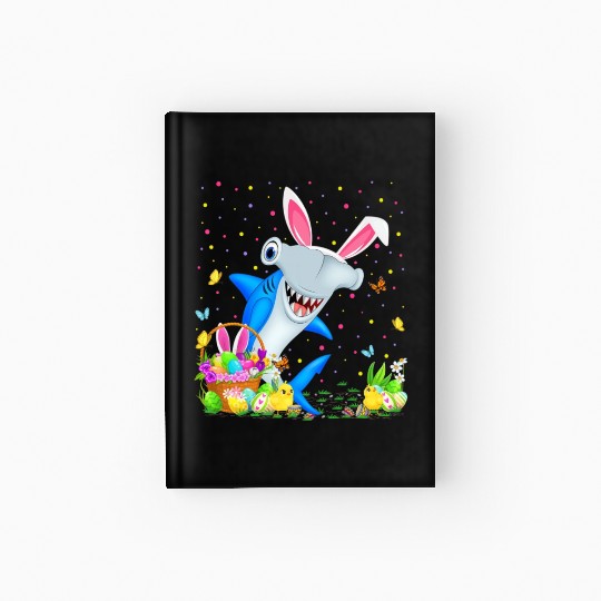 Shark Fish Easter Egg Hunting Hammerhead Shark Eas Hardcover Journal