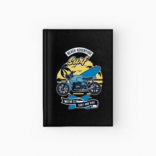 Motorcycle Bike Surf Hardcover Journal