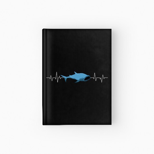 Whale Shark Lover Heartbeat Largest Sea Animal Gia Hardcover Journal