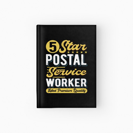 5-Star Postal Service Worker Hardcover Journal