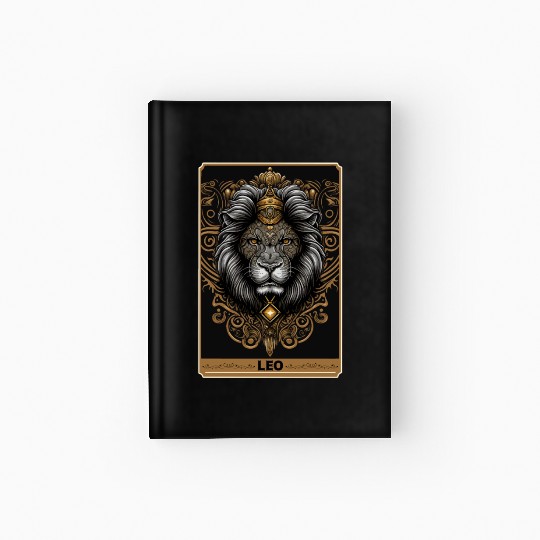 Lion Tarot Card Leo Zodiac Astrology Horoscope Wit Hardcover Journal