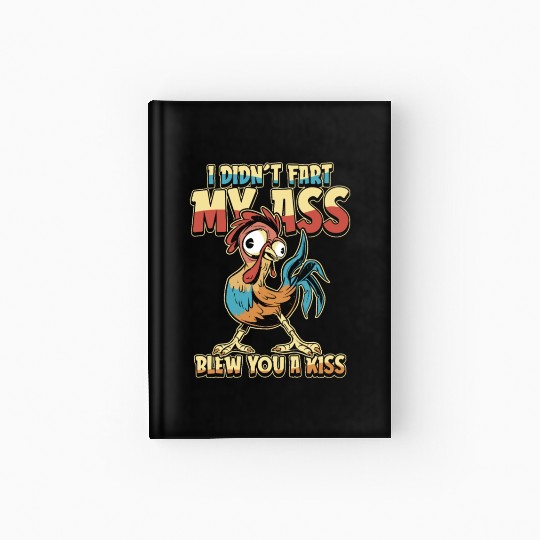 Rooster Cock Humor Hardcover Journal