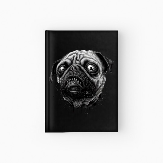 Zombie pug Hardcover Journal