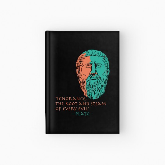 Plato Stoic Philosophy Quote Hardcover Journal