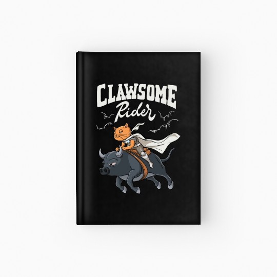 Western Rodeo Cat "Clawsome Rider" Design for a Hardcover Journal