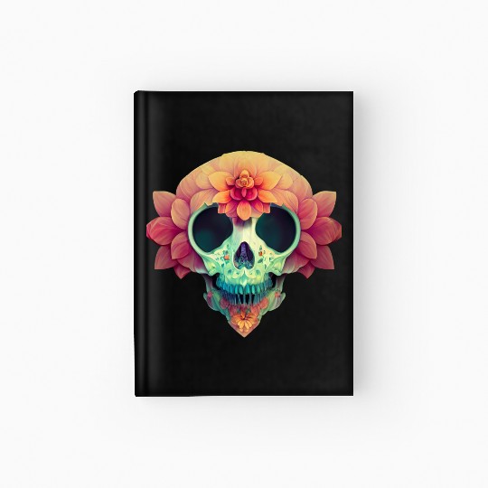 Floral Skull Candy Hardcover Journal