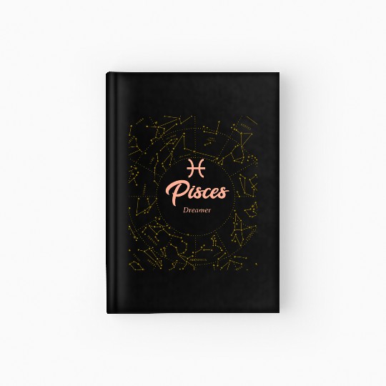 Pisces Dreamer astronomy Hardcover Journal