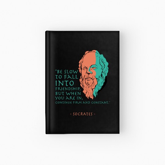 Socrates Stoic Philosophy Quote Hardcover Journal