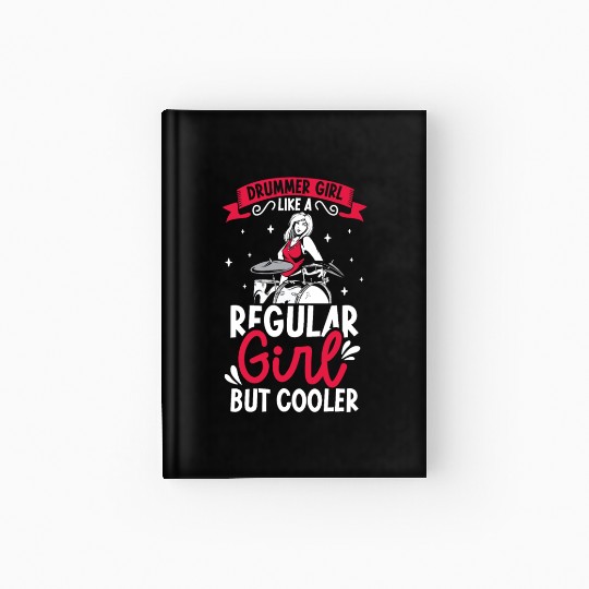 Drummer Drums Music Drum Set Drumming Hardcover Journal