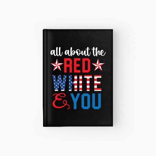 Patriotic America USA Flag 4th Of July American Hardcover Journal