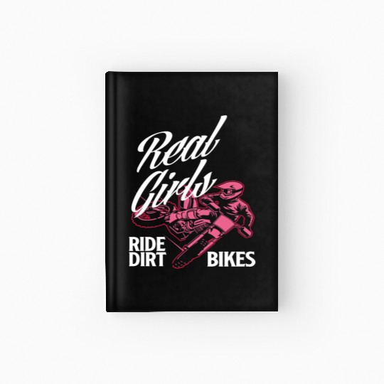 Motocross Girl Dirt Bike Hardcover Journal