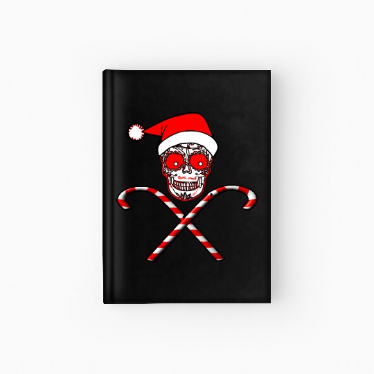 Sugar Skull And Candy Canes Hardcover Journal